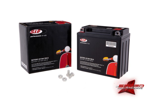 Batterie SIP 12V / 9Ah, 135x75x140 mm, wartungsfrei, versiegelt, vorgeladen, schwarz, Mikrovlies
