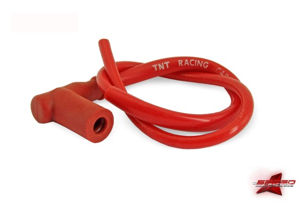 Zündkerzenstecker und Kabel TNT Racing, rot (gleich NGK Racing CR4, Typ 8054)