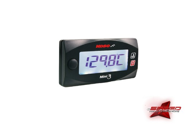 Thermometer / Temperaturmesser KOSO Mini 3, Digital, mit 2 Temperaturanzeigen (0-120 °C)