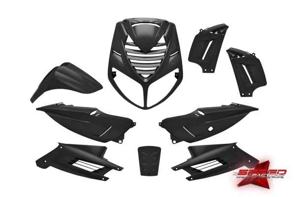 Verkleidungskit TNT für Peugeot Speedfight 2, schwarz metallic, 13-teilig